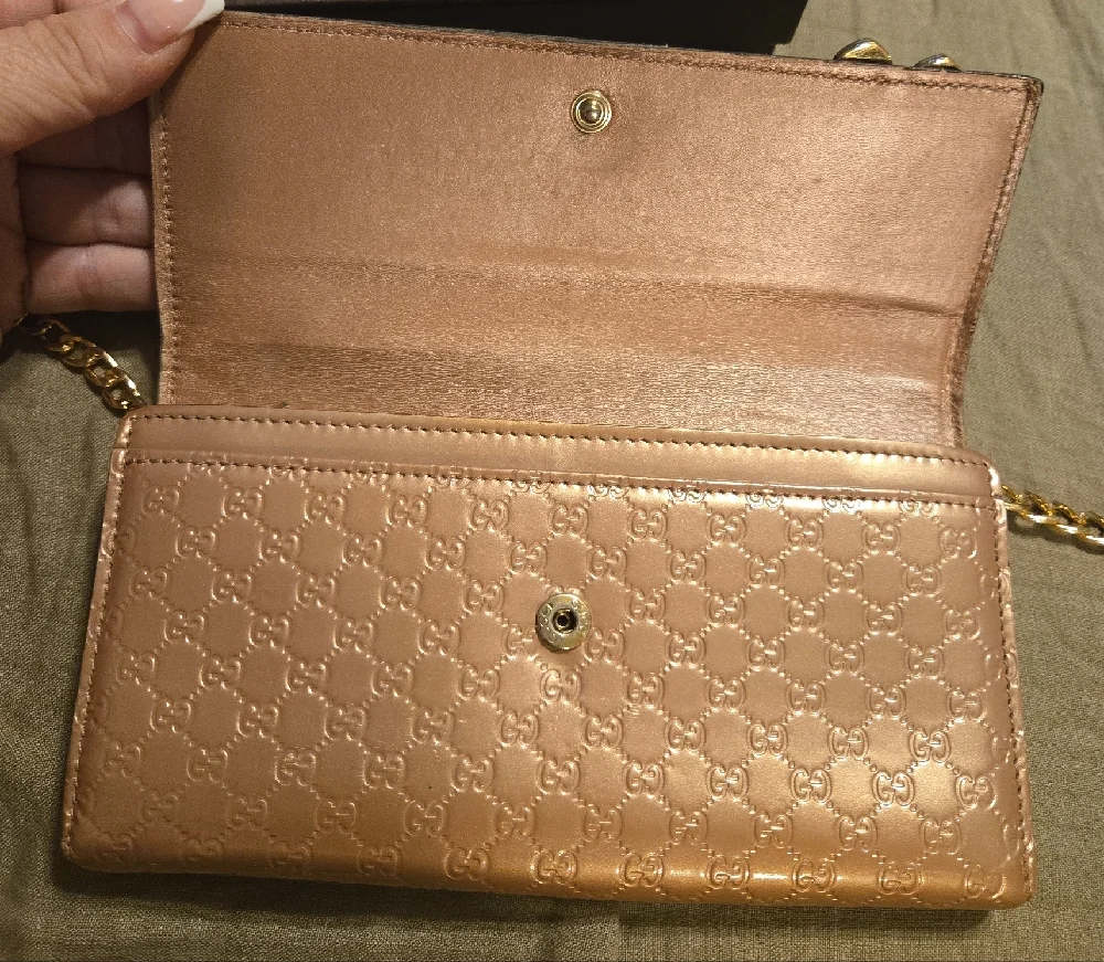 Gucci Tan Embossed Leather Wallet - Picture 3 of 7